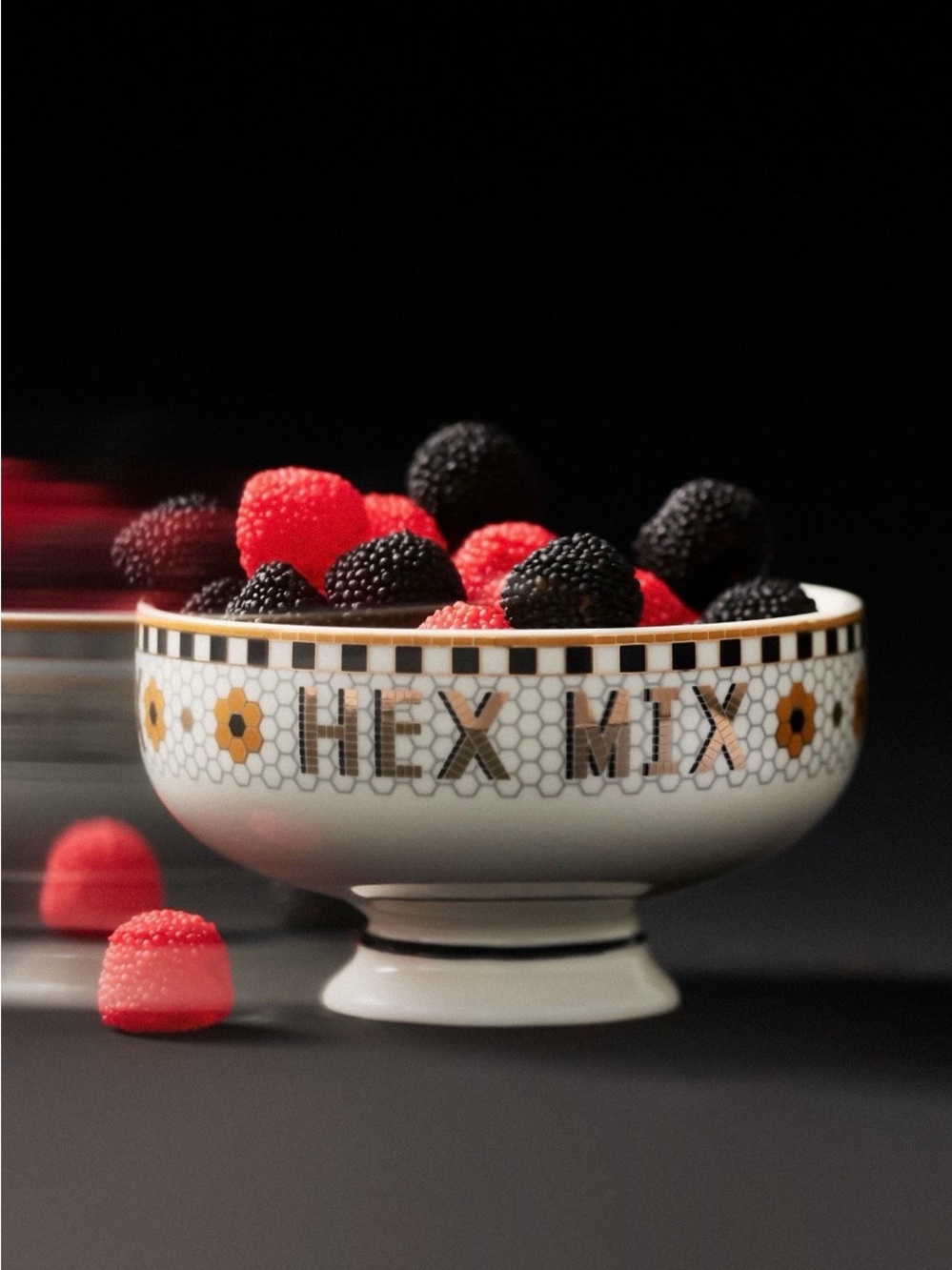 Hex Mix Bistro Tile 24K Stoneware Halloween Nut Bowl from Anthropologie
